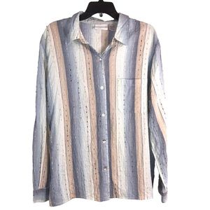 Alfred Dunner Embroidered Sequin Shirt